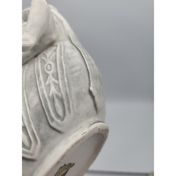 VTG Chase Japan Grey Pitcher Embossed Angel Cherub Planter Vase Victorian - Picture 9 of 12